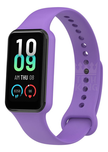 Pulseira Esportiva Para Amazfit Band 7+ Pelicula De Proteção Cor Lilás