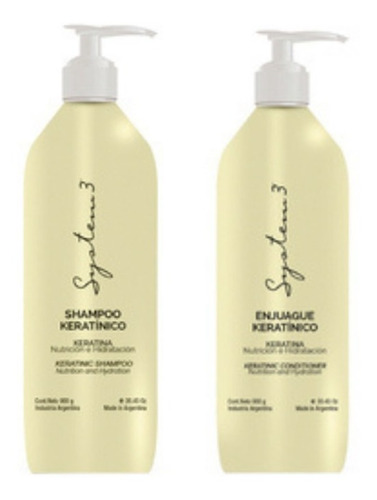 Shampoo Y Enjuague Keratínico System 3 1100g Hannah Collins