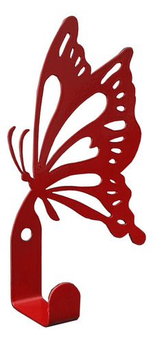 3 Porta Llaves De Pared Moderno Figura De Mariposa 1 Gancho Color Rojo