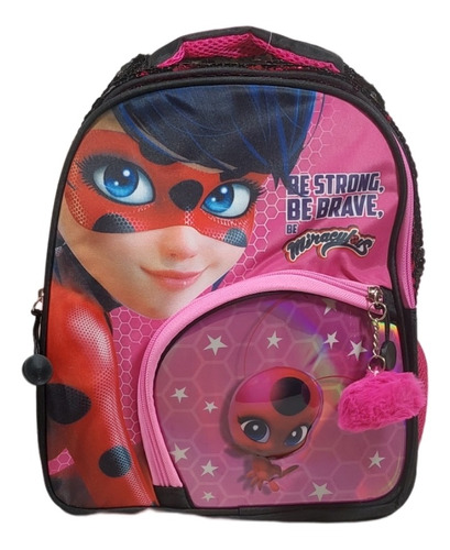 Mochila Kinder Lentejuelas Ladybug Mod. Lb01041sb