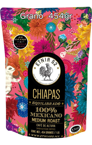 Café De Altura Chiapas, Tueste Americano, En Grano, 454 Gr