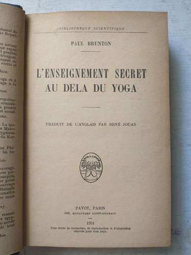 L'enseignement Secret Au Dela Du Yoga: Paul Brunton