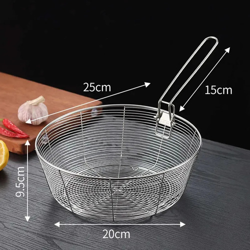 A Canasta Freidora Acero Inox - Plegable Y Multiusos