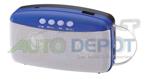 Mini Bocina Bluetooth, Usb, Fm, Micro Sd Plus Power Pp-rbt1 Color Azul