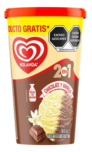Helado Holanda Chocolate Vainilla 626g