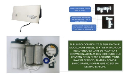Filtro Purificador Agua Ozono Acero+carbon+obsequio+envio
