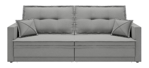 Sofá sin caja retráctil y reclinable Astro de 2 m, color grafito