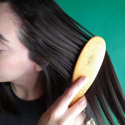 Cepillo Antifrizz Miel De Madera Para Cabello