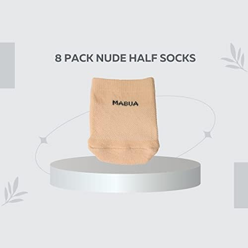 8 Pares Nude Medio Punta No Show Liner Calcetines De Corte B