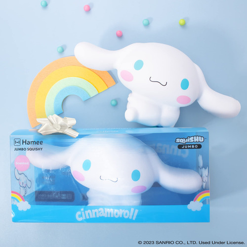 Jumbo Squishy Toy Hamee Sanrio Hello Kitty Cinnamoroll 20th