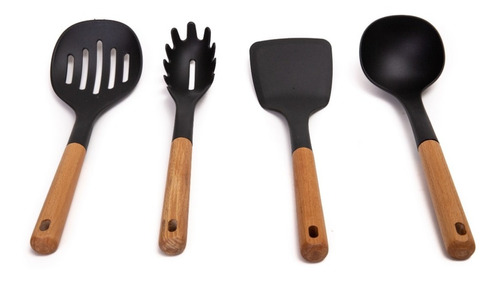 Set De Utensilios Wood Para Cocina - Maestro De Cocina