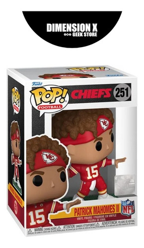 Funko Pop Patrick Mahomes Ii 2023 - Nfl Chiefs - Sin Casco