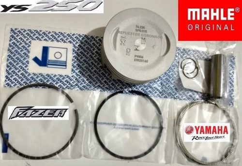 Kit Piston Aros Yamaha Ybr 250 Fazer Mahle Original Brasil