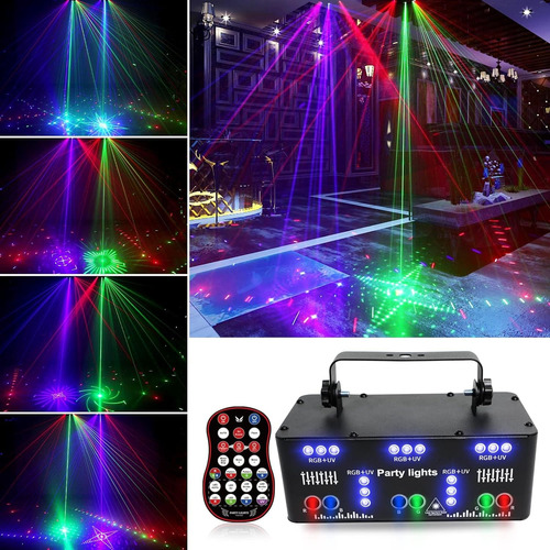 Proffessional - Luces De Dj Para Fiestas, 21 Lentes Rgb Uv P