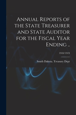 Libro Annual Reports Of The State Treasurer And State Aud...