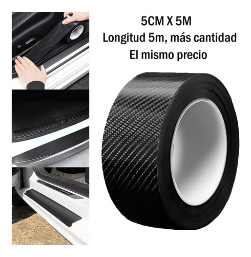Cinta Protector Calcomanía Haimo Fibra De Carbono 5 Mx5 Cm Para Coche Cinta