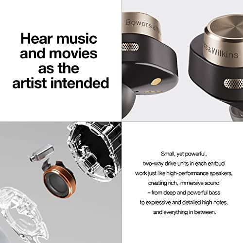 Audifonos Bluetooth Bowers & Wilkins Pi7 Hi-fi -dorado