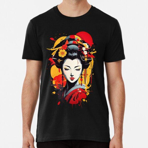 Remera Diseño Vintage Retro Del Arte Japonés Geisha Splash A