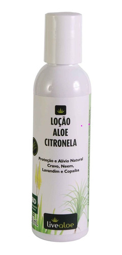 Loção Hidratante Aloe Citronela Livealoe - 150ml