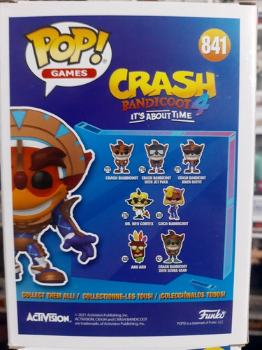 Funko Pop Crash Bandicoot In Mask Armor # 841 (Usado)