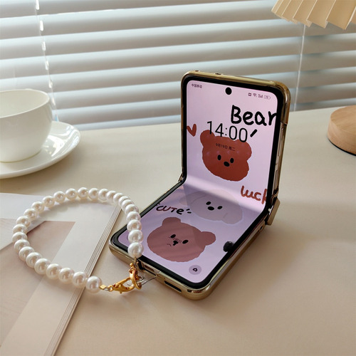 Funda De Teléfono Con Pulsera De Osos Y Perlas Para Oppo N3