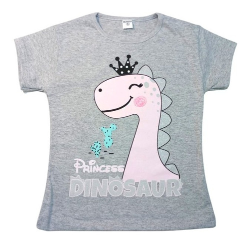 Remera Princesa Dinosaurio Dino T-rex Niñas Nena Infantil