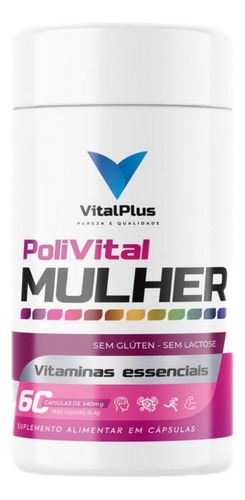 Vitalplus Premium Polivitamínicos Mulher C/ Colágeno - 60 Un Sabor Sem Sabor