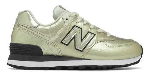 Abundante Bajo mandato digestión Zapatillas Urbanas Mujer New Balance Wl574pi2 Dorado | Cuotas sin interés