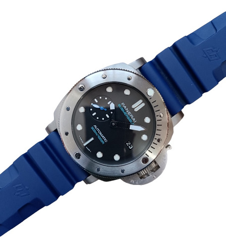 Reloj Azul Panerai Submersible Automático Cristal Zafiro   (Reacondicionado)