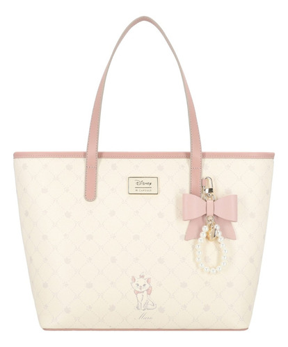 Bolsa Tote Para Mujer Marie W Capsule Beige Hbcaetano5cw Acabado De Los Herrajes Oro Diseño De La Tela Gráfico