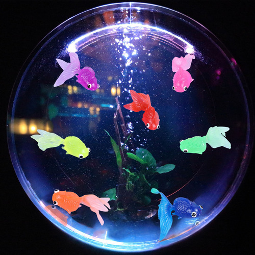 J Floating Translucent Goldfish (7 Piezas): Juguete De Pesca