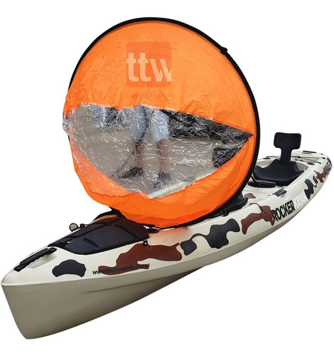 Imagen 7 de 11 de Vela Grande Kayak Sail 118 Cm Bolso Kayak Tabla Sup Inflable