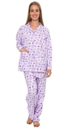Pijama Franela Dama Mod 300 Algodon Sanforizado 1 Juego Tda