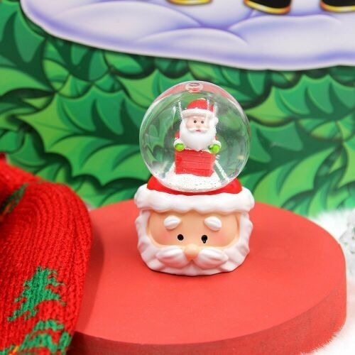 Imagen 5 de 10 de Bola De Cristal Papá Noel Led Luminosa Decoración Navidad