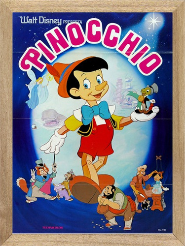 Pinocho , Cuadro, Película Infantil, Poster, Cine     M908