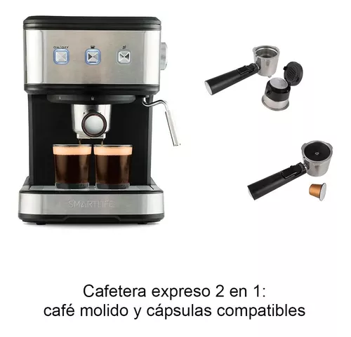 Cafetera Expresso 2 en 1 Smartlife SL-EC8501