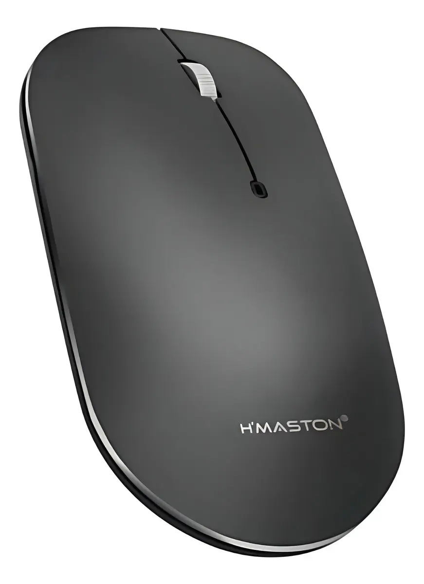 Mouse Sem Fio Óptico H'maston 1200dpi Preto Ambidestro