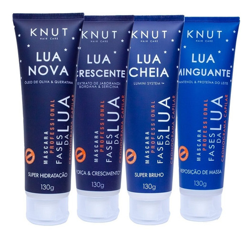 Kit Knut Cronograma Capilar Fases Da Lua Completo  4 Fases