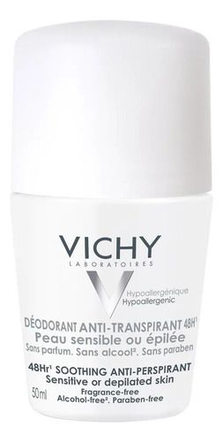 Desodorante Pele Sensível Roll On Sem Perfume Vichy 50ml Sem Fragrância