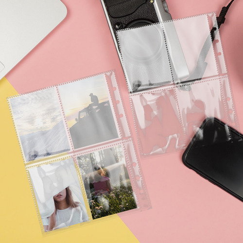 Carpeta De Fotos Con Hojas Sueltas Para Tarjetas Fotográfica