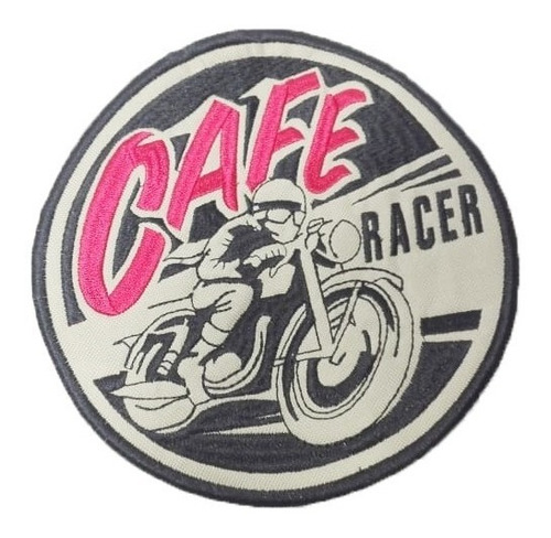 Parche De Tela Tipo Moto Cafe Racer 19cm