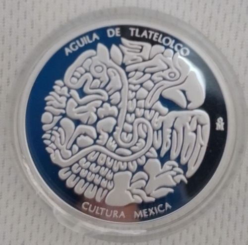 Medalla Alusiva A La Cultura Mexica Plata Ley .999