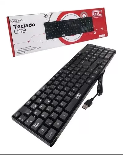 Teclado Para Pc Multimedia Usb Color del teclado Negro