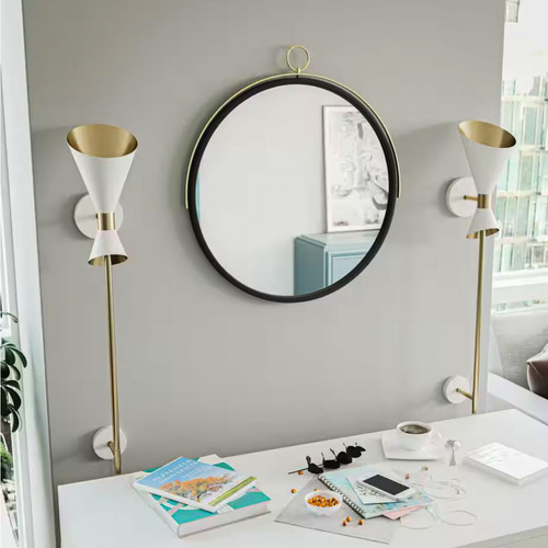 Lampara De Pared De 1 Luz 34'' De Laton Antiguo Blanco