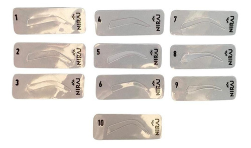 Molde Para Design De Sobrancelha Henna Niraj 10 Unidades