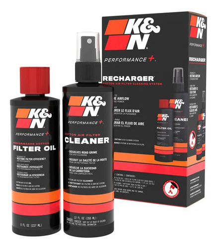 Kit de Limpeza Filtro De Ar Kn K&n Squeeze 99-5050 Vermelho