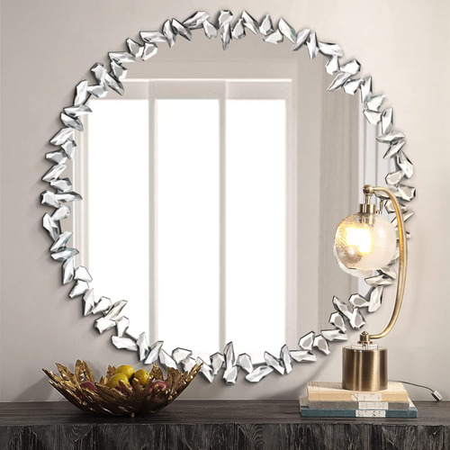 Espejo Pared Decorativo Redondo  Diamante Cristal X