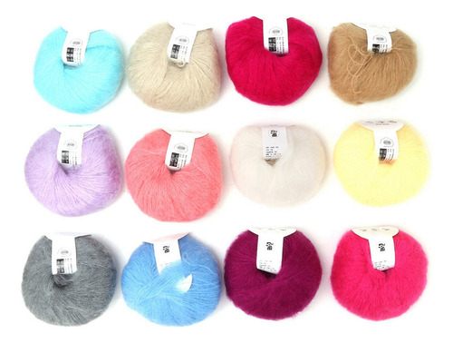 Popular Macio Mohair Pashm Knit Angora Longo Fio De Lã Quent
