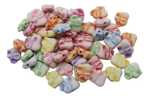 Cuenta Separador Acrílico 100g Pulseras Bisutería Collares Elefante 280pz 1.1 Cm 9 Mm