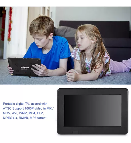 Televisor portátil de 16 pulgadas con antena, HDMI LED digital recargable  con sintonizador ATSC, 1080P HD soporte de TV pequeño con función de radio